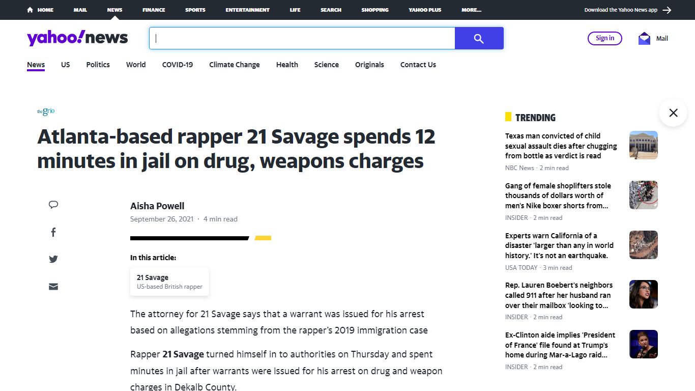 Atlanta-based rapper 21 Savage spends 12 minutes in jail ...